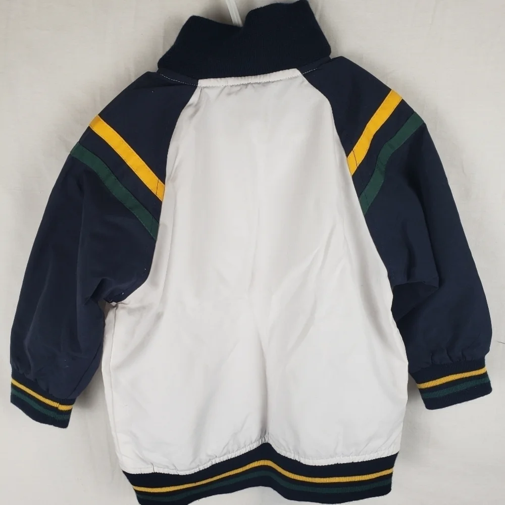 U.S.Polo Association White and Navy Boy's Toddler Jacket Sz 2T